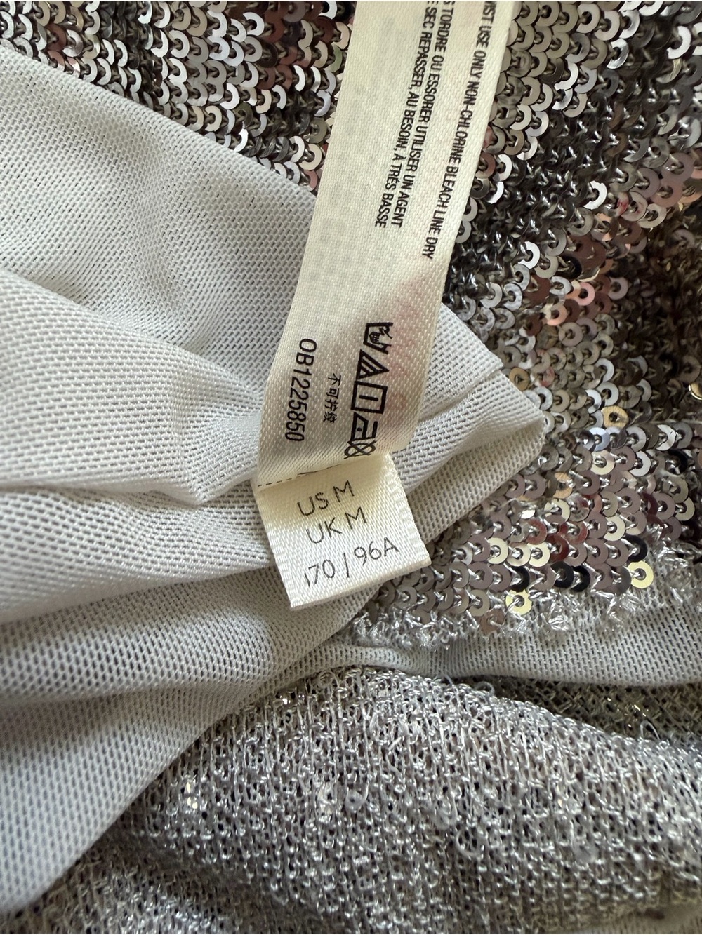 Free People Double Take Silver Sequin Mini Slip Dress Women’s Size Medium - Picture 7 of 8